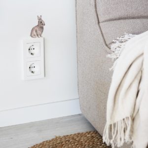 frame moebe inkylines muursticker konijn kinderkamerdecoratie