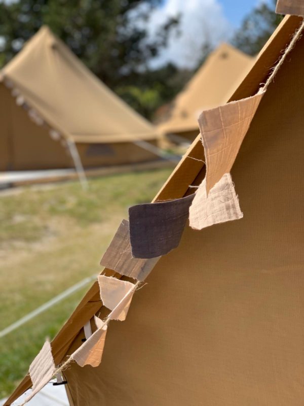 tent slinger camping slinger vlaggetjes vlaggen vlaggenlijn duurzaam natural dyed festival slinger
